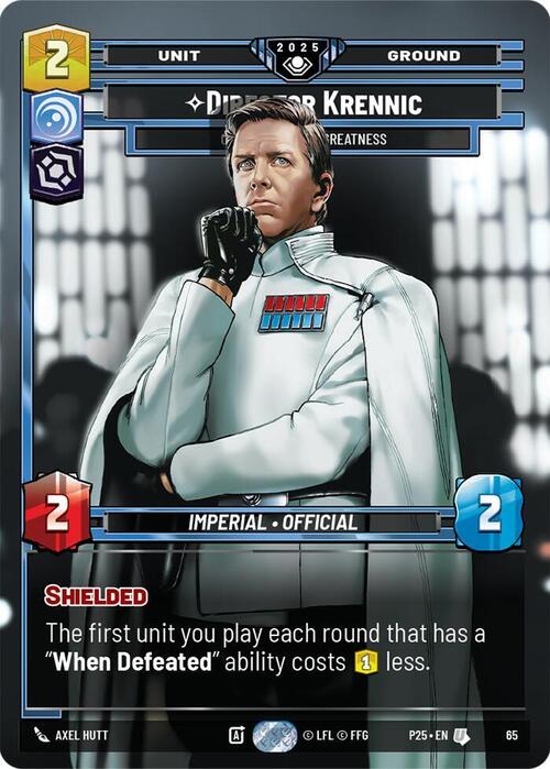 Director Krennic - On the Verge of Greatness Card Front