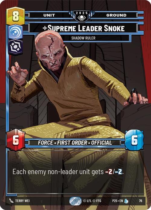 Supreme Leader Snoke - Shadow Ruler Card Front