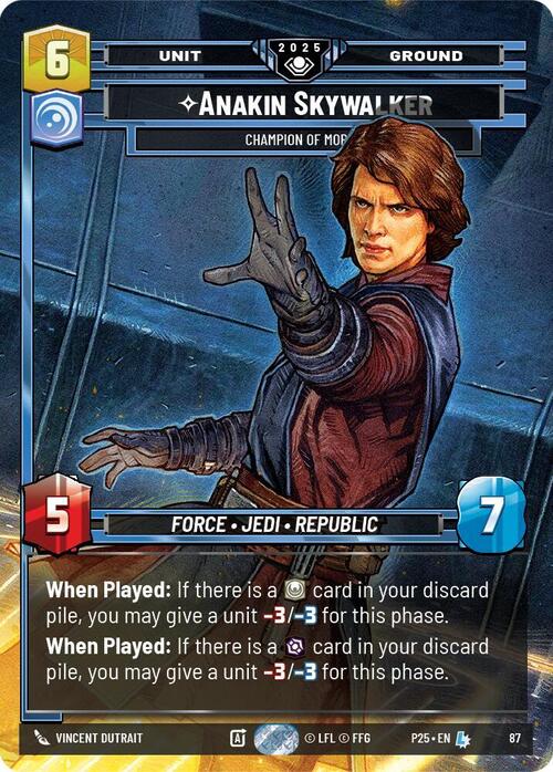 Anakin Skywalker, Champion of Mortis Card Front