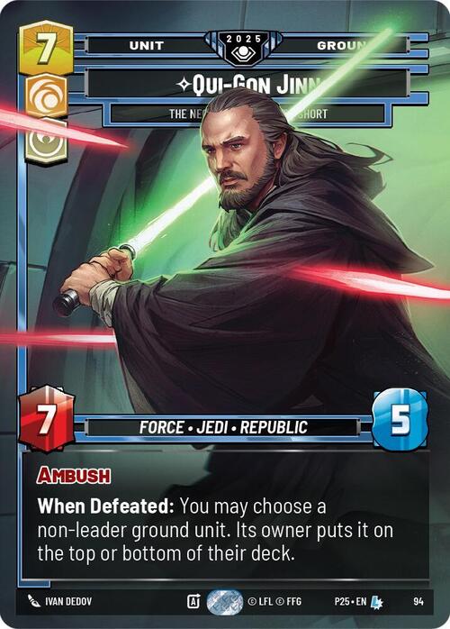 Qui-Gon Jinn, Il Negoziato Sarà Breve Card Front