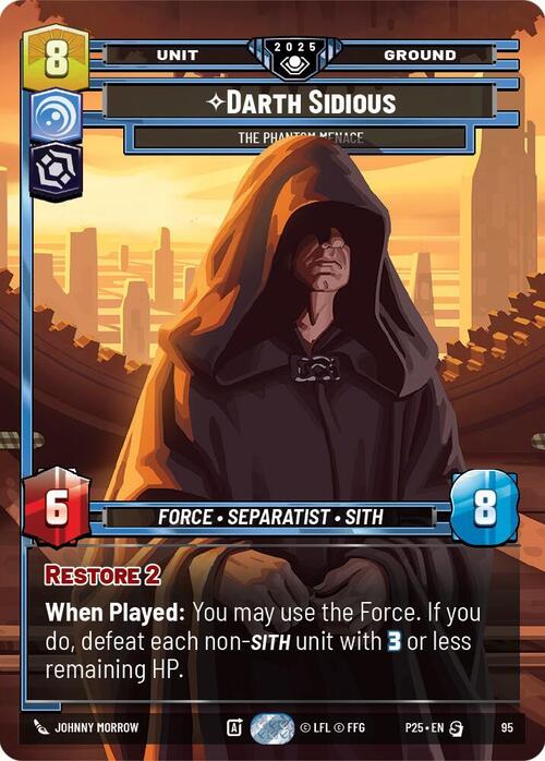 Darth Sidious, La Minaccia Fantasma Card Front