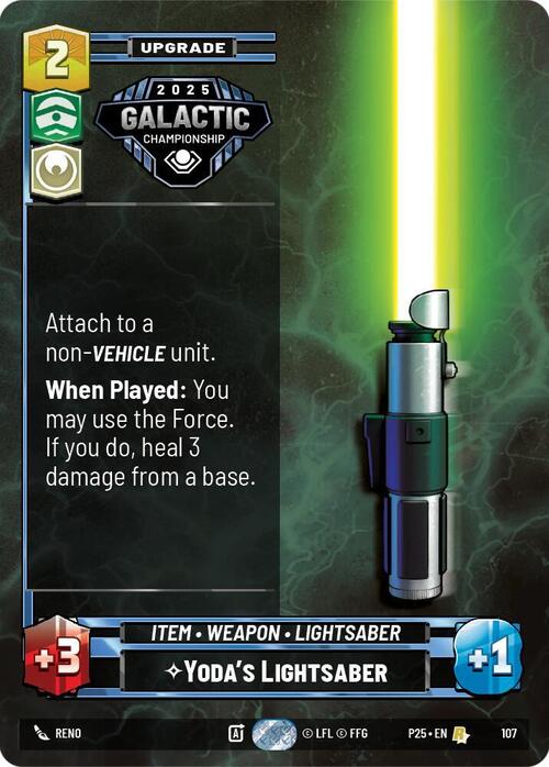 Spada Laser di Yoda Card Front