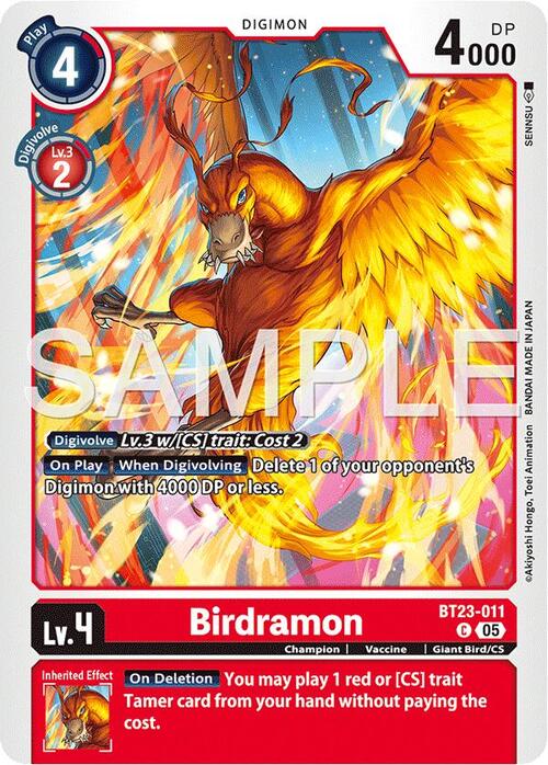Birdramon Card Front
