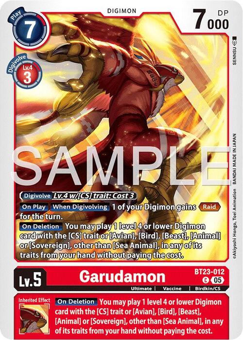 Garudamon Card Front