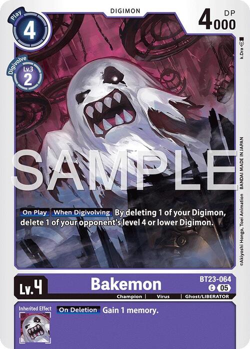 Bakemon Card Front