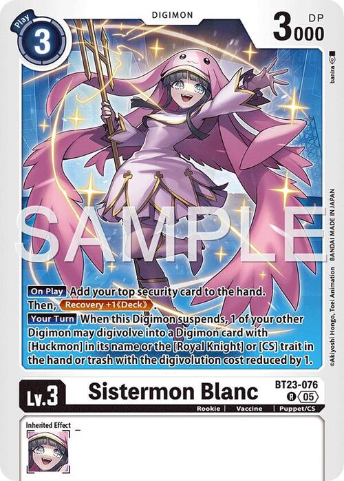 Sistermon Blanc Card Front