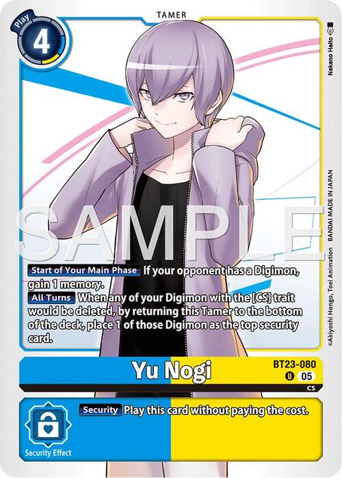 Yu Nogi Card Front