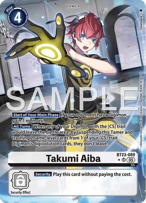Takumi Aiba Card Front