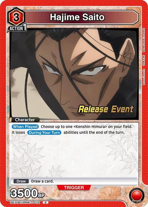 Hajime Saito Card Front