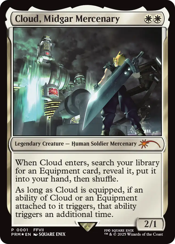 mtg cloud cards FOIL] Cloud, Midgar Mercenary (Surge Foil) main image 0