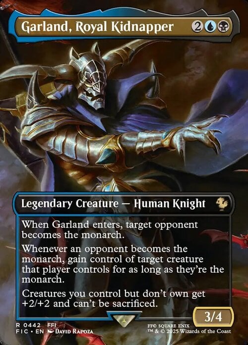 Garland, Royal Kidnapper Card Front