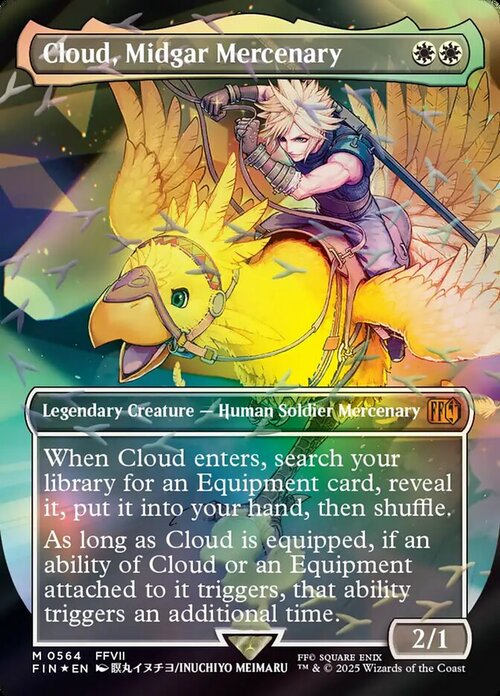 Cloud, Midgar Mercenary Card Front