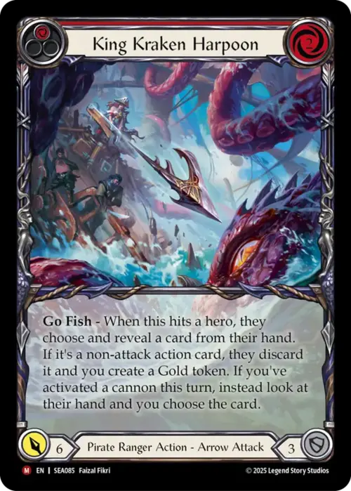 King Kraken Harpoon Card Front