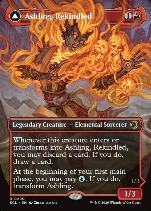 Ashling, Rekindled // Ashling, Rimebound Card Front
