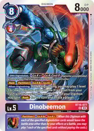 Dinobeemon Card Front