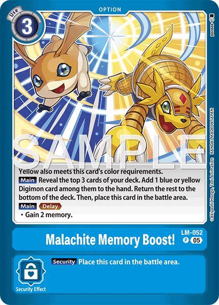 Malachite Memory Boost! Card Front