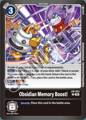 Obsidian Memory Boost! Card Front