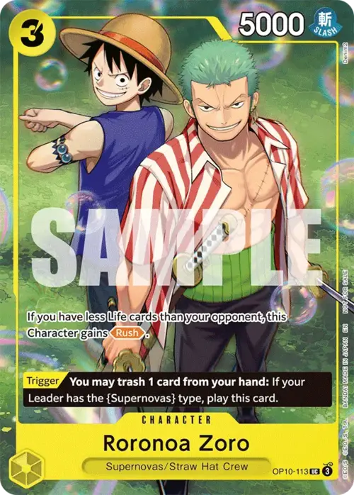 Roronoa Zoro Card Front