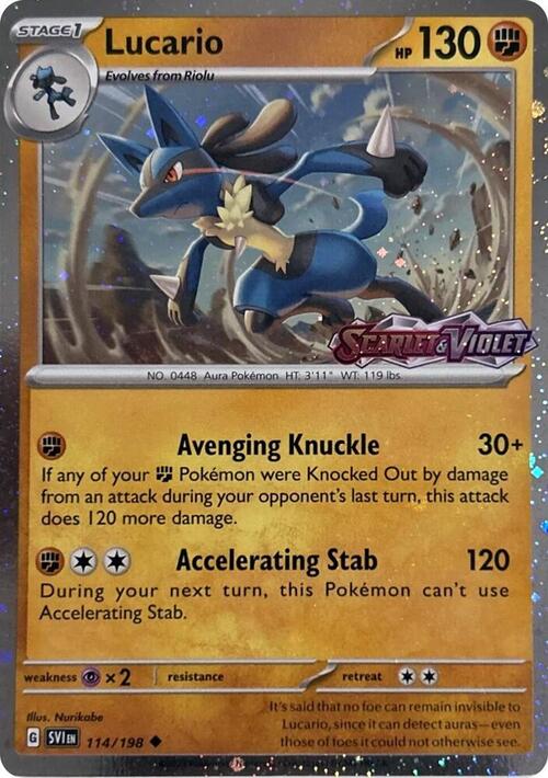 Lucario Card Front