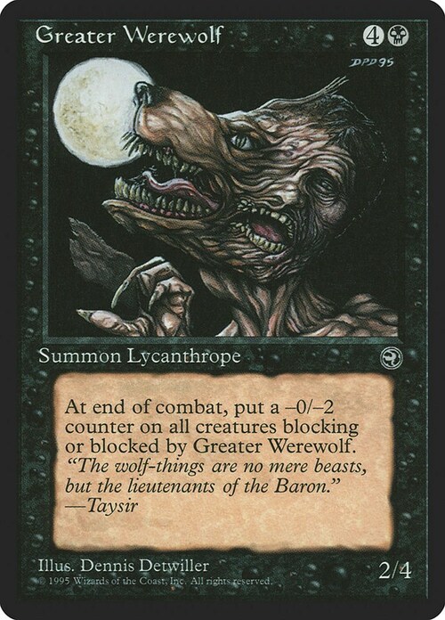 Greater Werewolf Card Front