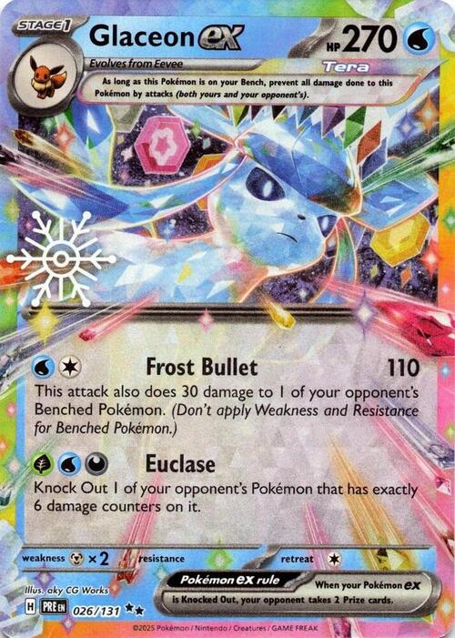 Glaceon ex Card Front