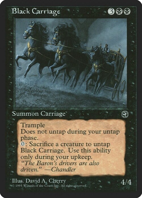 Black Carriage Card Front