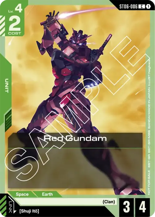 Red Gundam Card Front