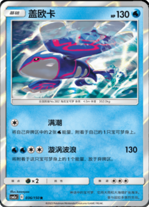 Kyogre Card Front
