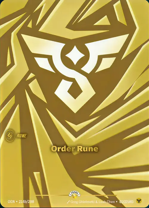 Order Rune Card Front