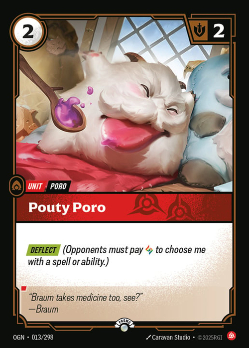 Pouty Poro Card Front