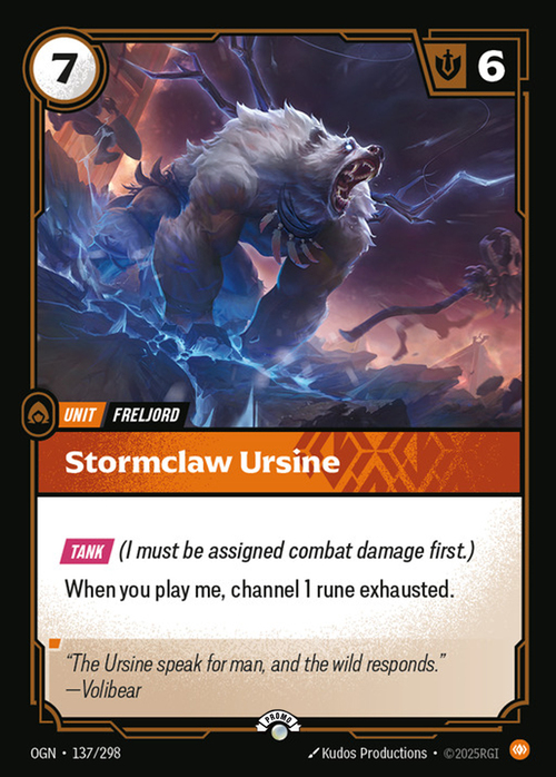 Stormclaw Ursine Card Front