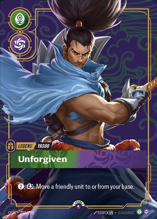 Yasuo, Unforgiven Card Front