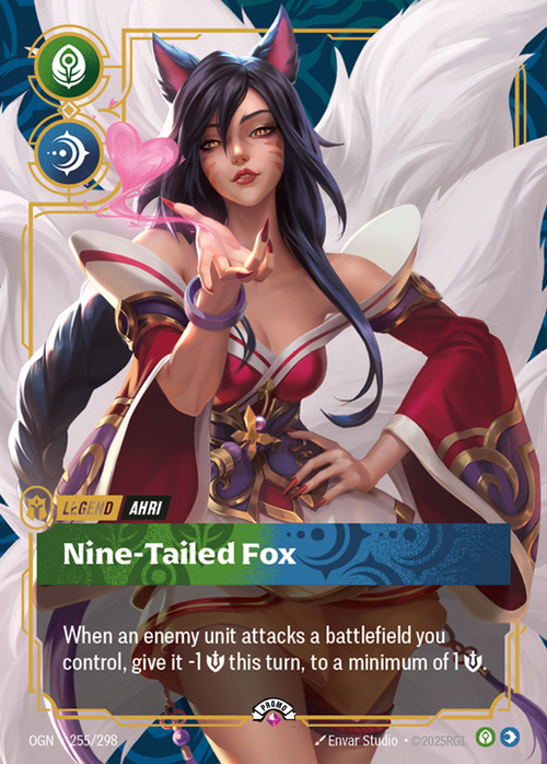 Ahri, Nine-Tailed Fox Card Front