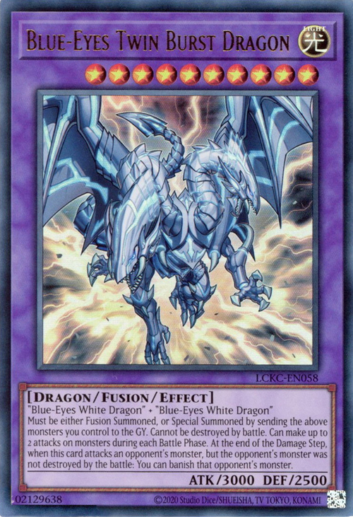 Drago Esplosione Gemello Occhi Blu Card Front