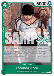 Roronoa Zoro · Zoro Deck Stamp EB02-019