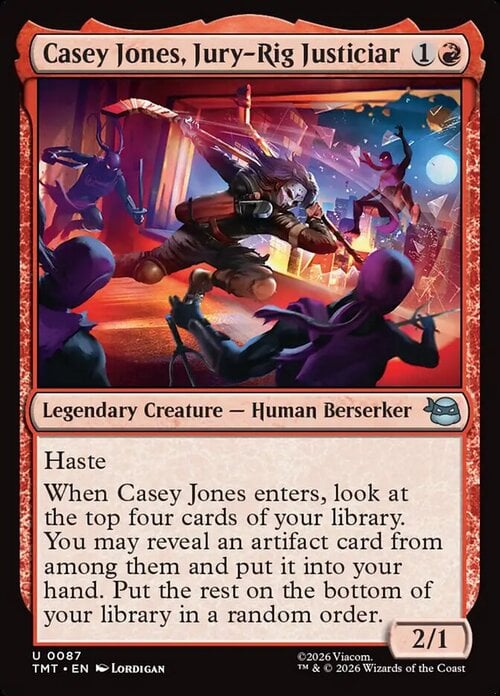 Casey Jones, Jury-Rig Justiciar Card Front