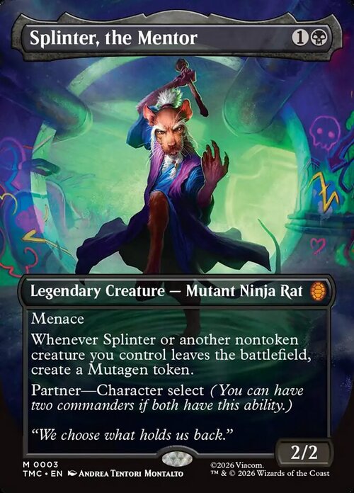 Splinter, the Mentor Card Front
