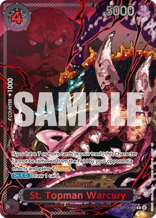 St. Topman Warcury Card Front