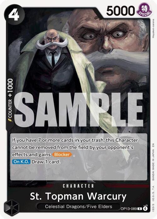 St. Topman Warcury Card Front