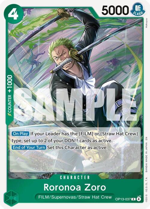 Roronoa Zoro Card Front