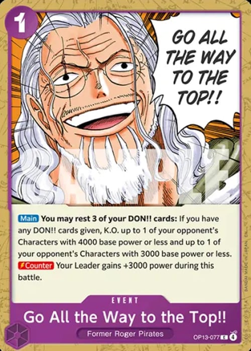 Go All the Way to the Top!! Card Front