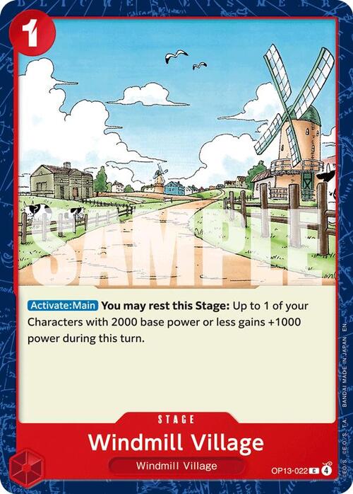 Windmill Village Card Front