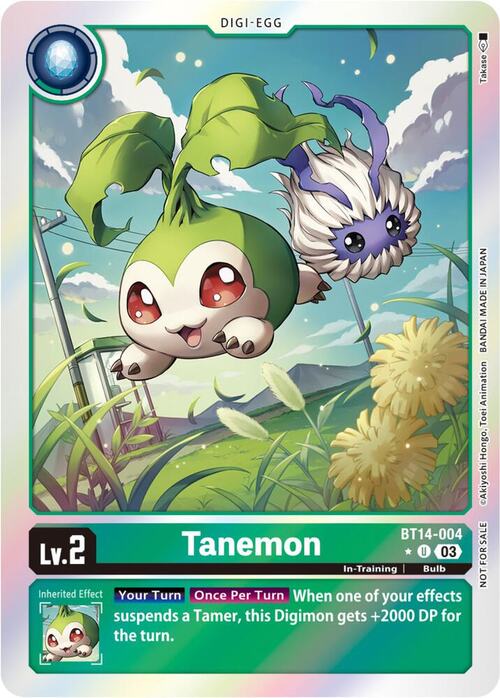 Tanemon Card Front