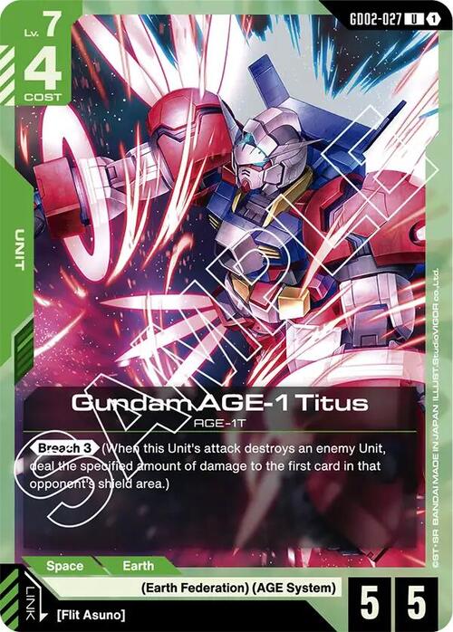 Gundam AGE-1 Titus Card Front