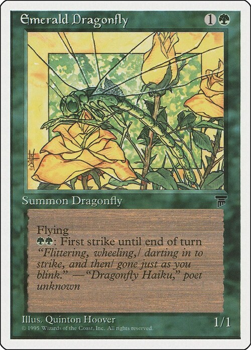 Emerald Dragonfly Card Front