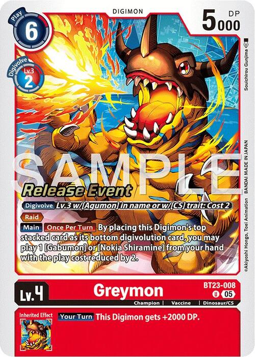 Greymon Card Front