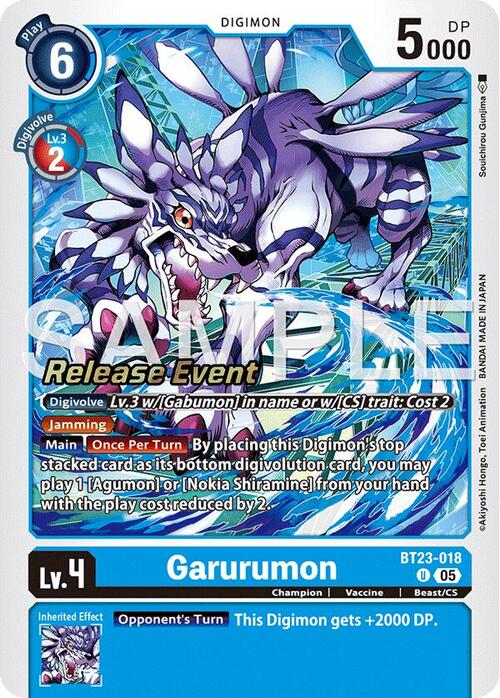 Garurumon Card Front