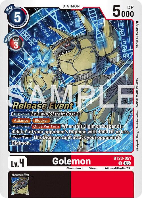 Golemon Card Front