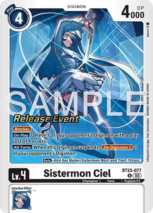 Sistermon Ciel Card Front