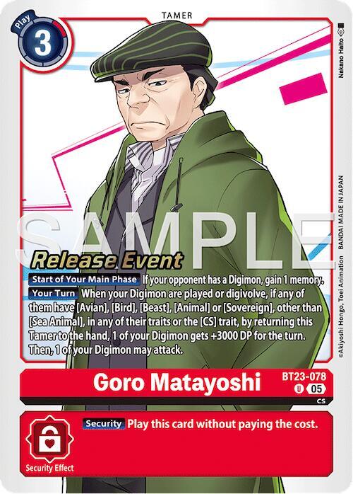 Goro Matayoshi Card Front